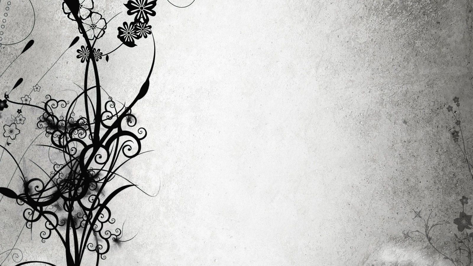 Abstract Black And White Flower Wallpaper - HD Wallpaper 