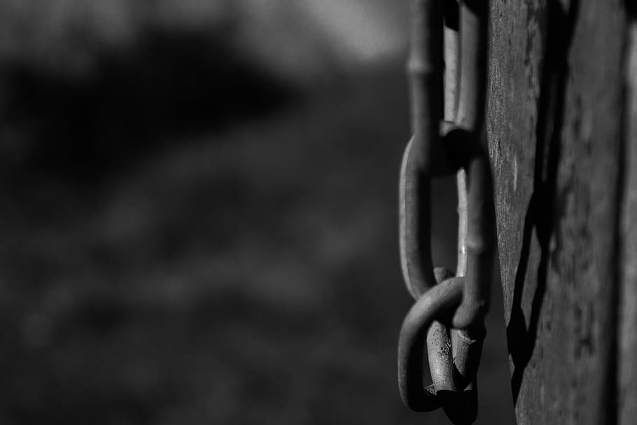 Chain, Nature, Black, White, Black And White, Reflection, - HD Wallpaper 