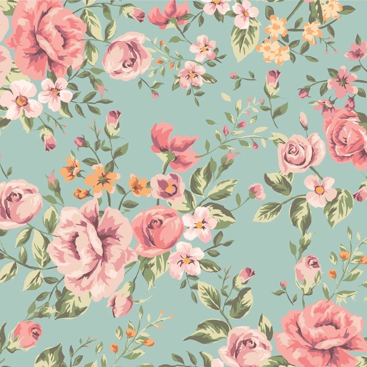 1000 Ideas About Vintage Flowers Wallpaper On Pinterest - Seamless Vintage Flower Pattern - HD Wallpaper 