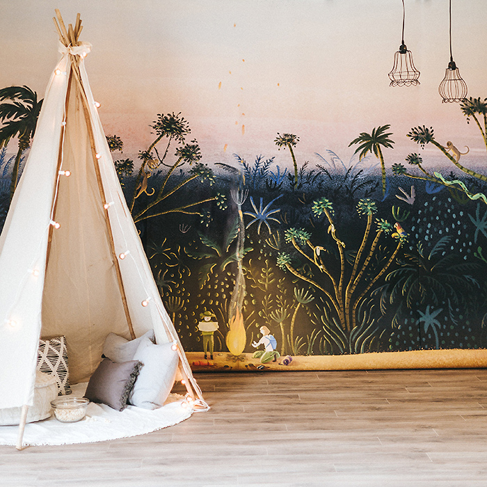 Kids Jungle Mural - HD Wallpaper 