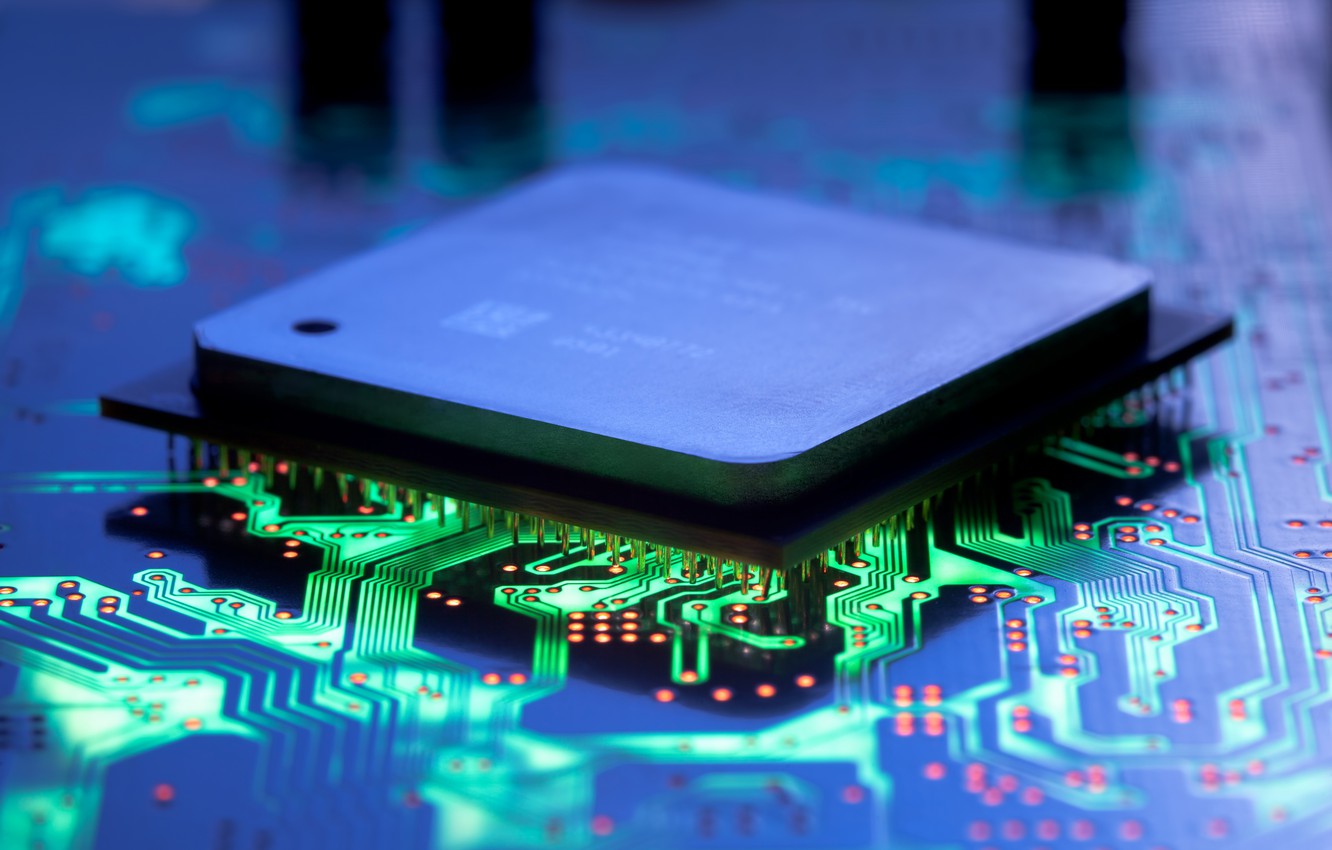 Photo Wallpaper Chip, Fee, Track, Blur, Processor, - Data Center Chip - HD Wallpaper 