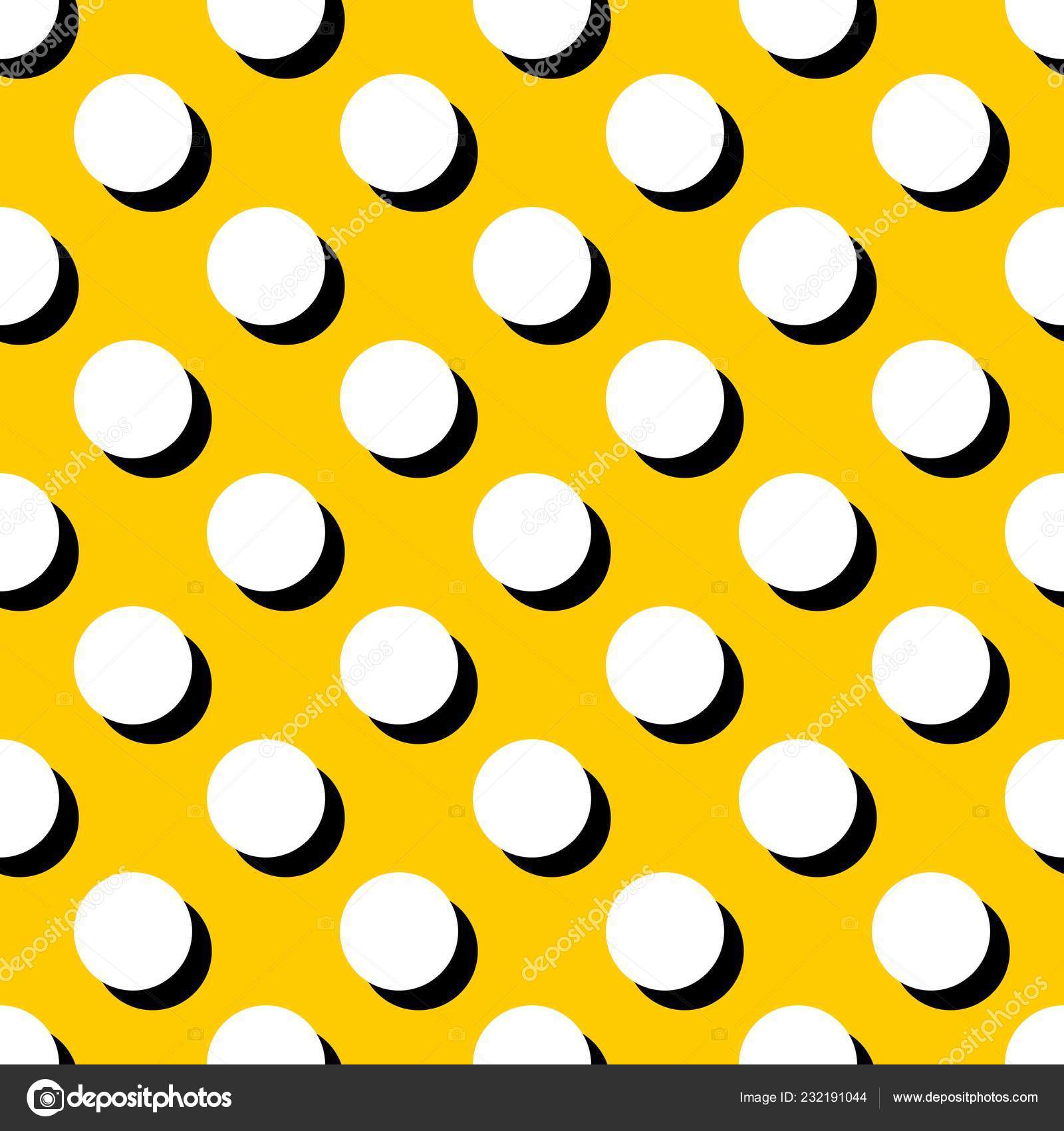 Yellow And Black And White Backgrounds Polka Dots - HD Wallpaper 