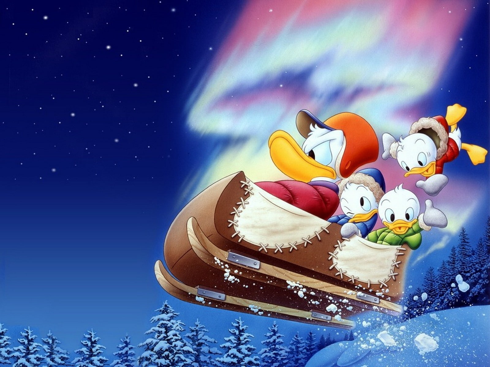 Donald Duck And Daisy Christmas - HD Wallpaper 