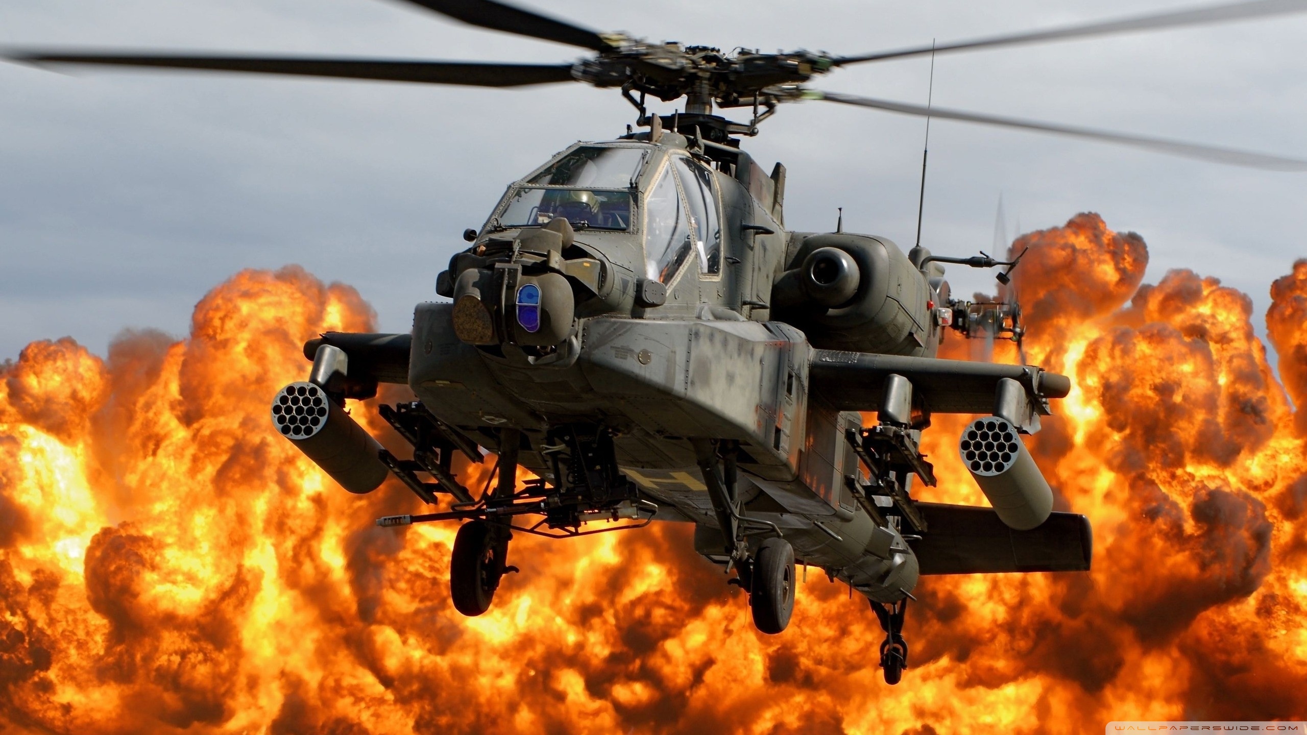 Apache Helicopter - HD Wallpaper 