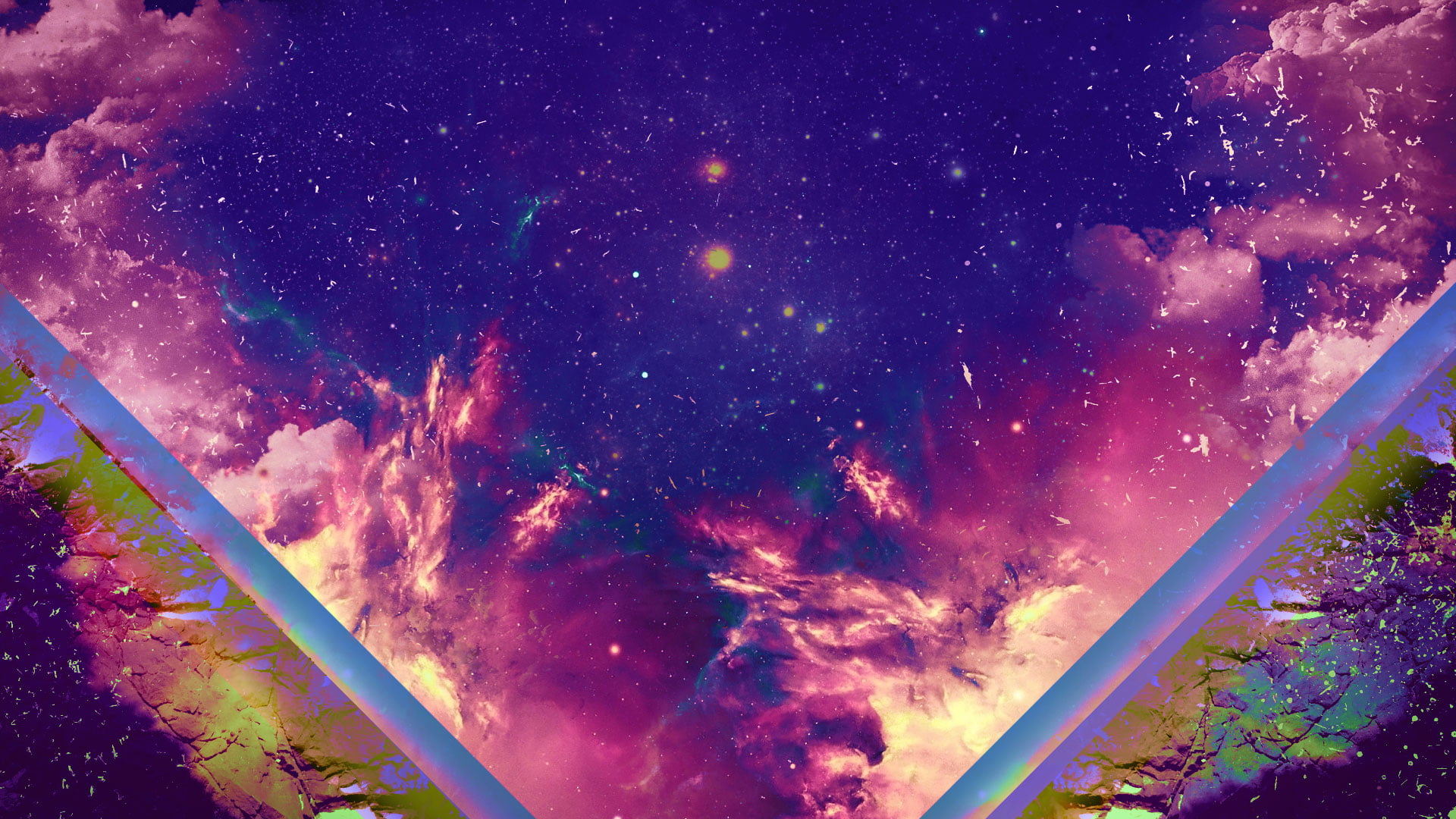 Purple Abstract Space - HD Wallpaper 