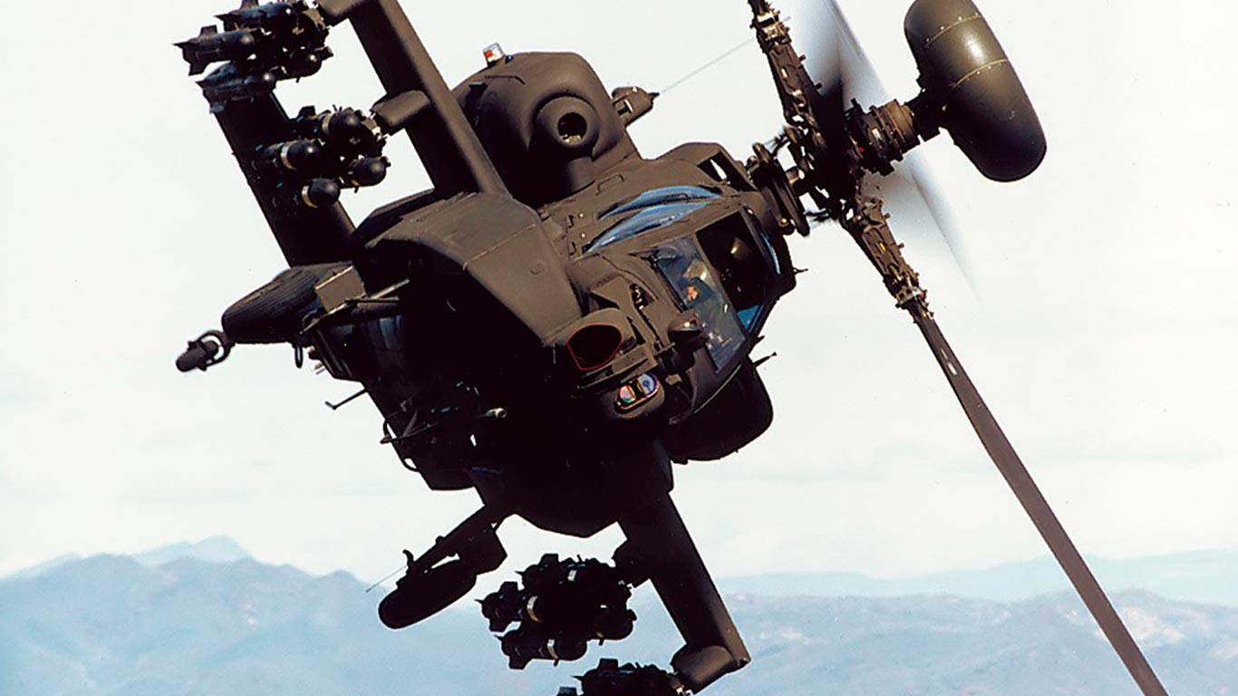 Apache Helicopter 1366×768 Wallpaper - Helicopters Backgrounds - HD Wallpaper 