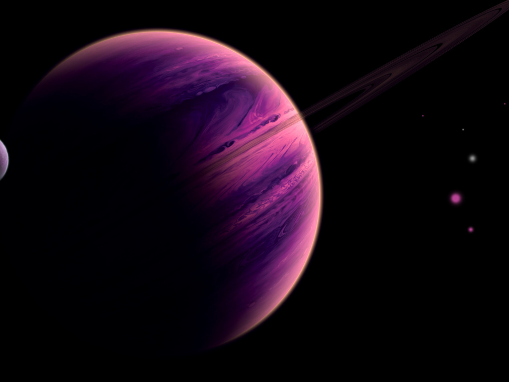 Planet Purple, Space, Fantasy, Art Wallpaper - Wallpaper - HD Wallpaper 