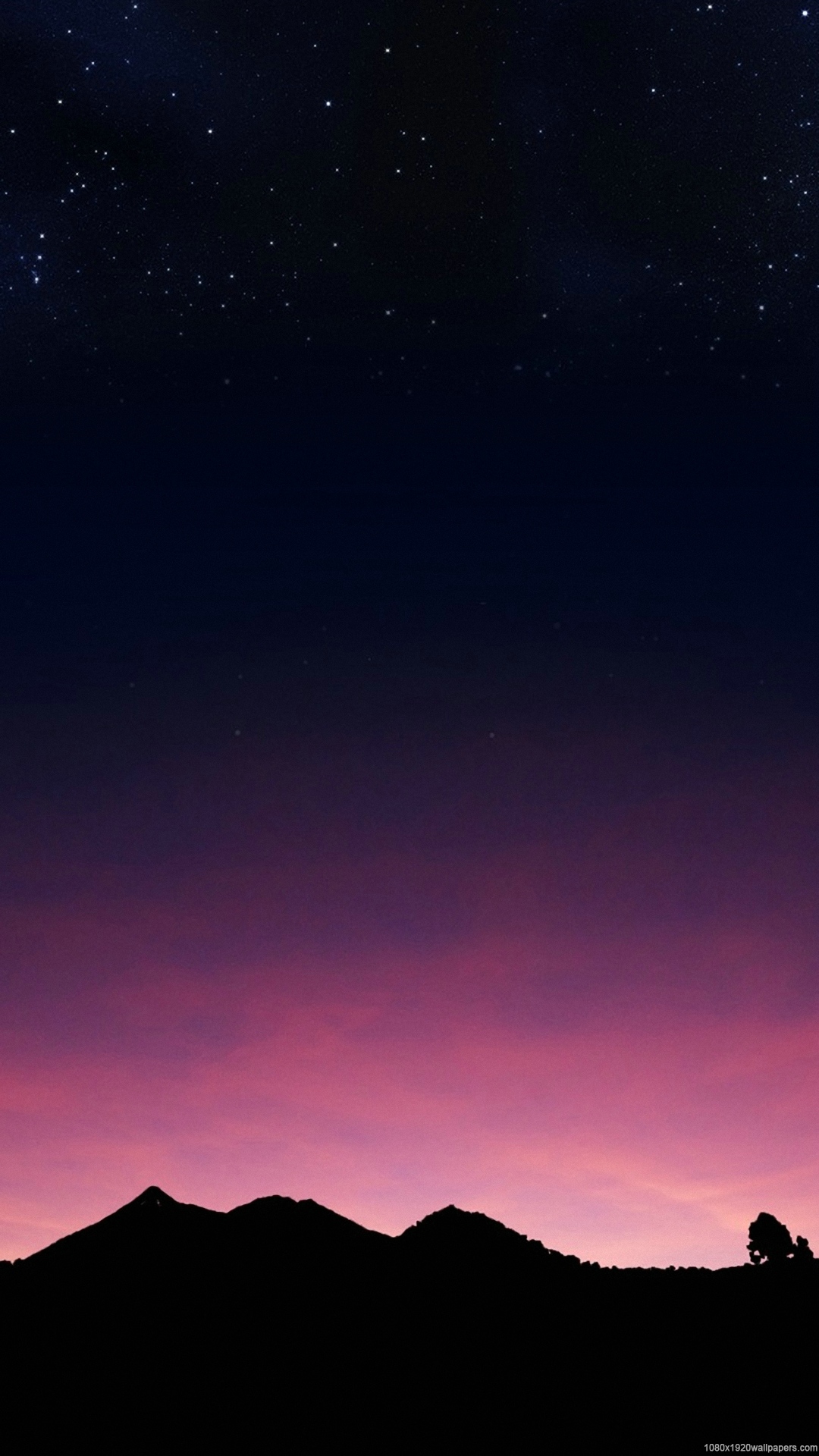 Space Mountain Sky Purple Wallpapers Hd - Star - 1080x1920 Wallpaper -  