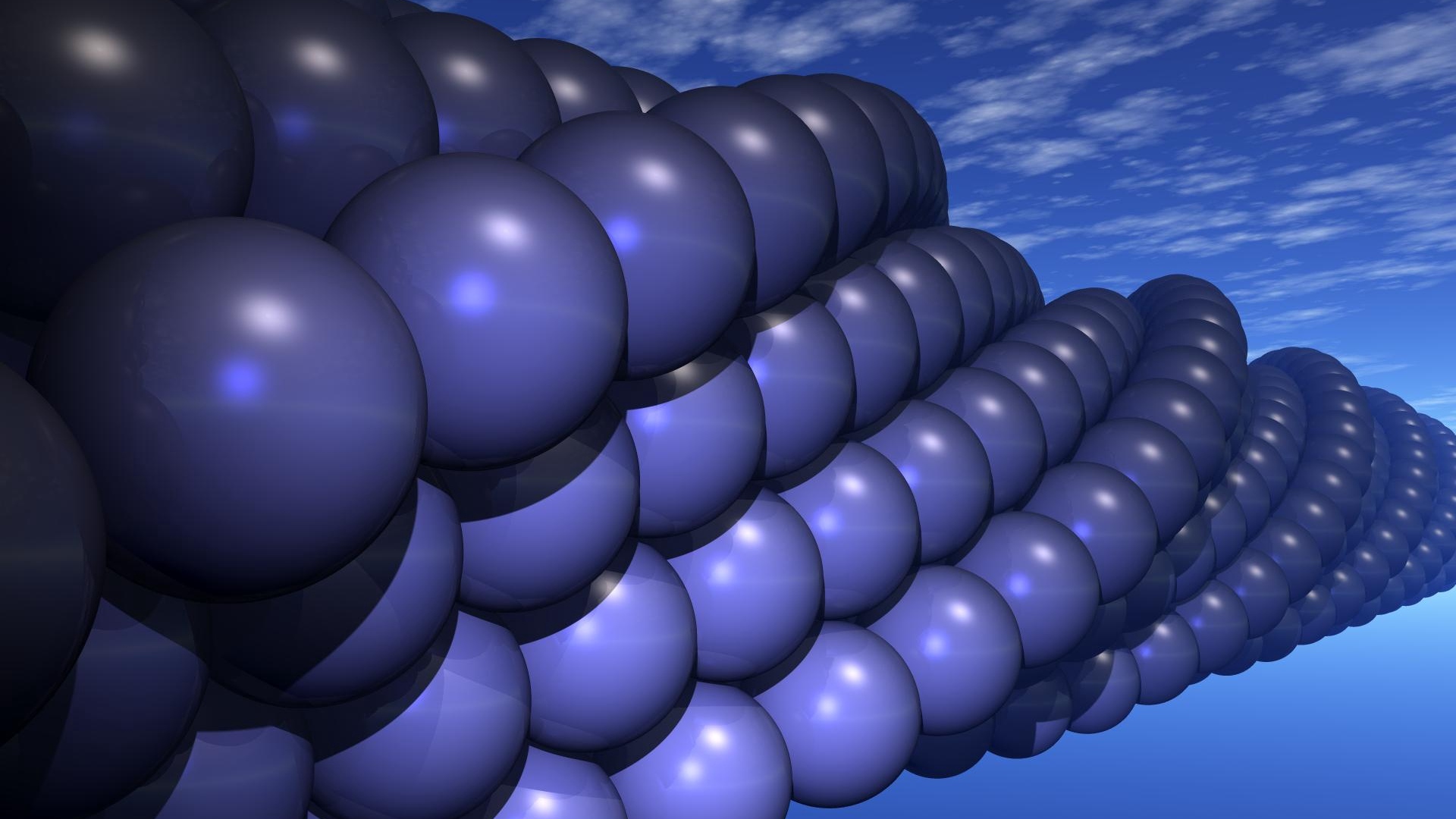 Wallpaper Balls, Blue, Purple, Space, Form - Wallpaper - HD Wallpaper 