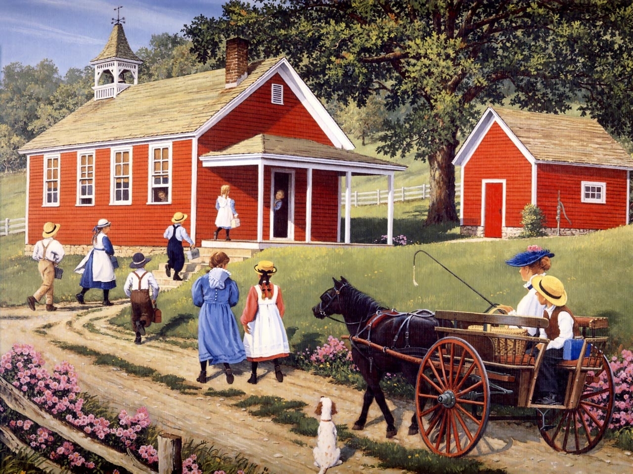 Back To School Wallpapers For Desktop Group - Painting - HD Wallpaper 