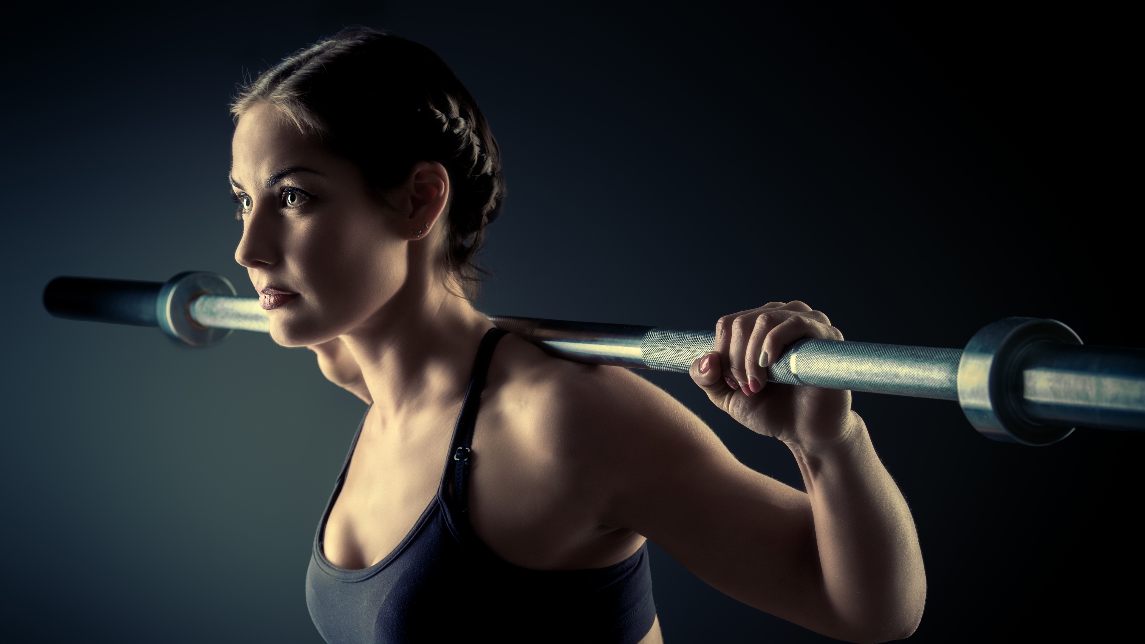 Fond D Écran Fitness Girl, Vêtements De Sport Noirs, - Gym Trainers Photos Hd - HD Wallpaper 