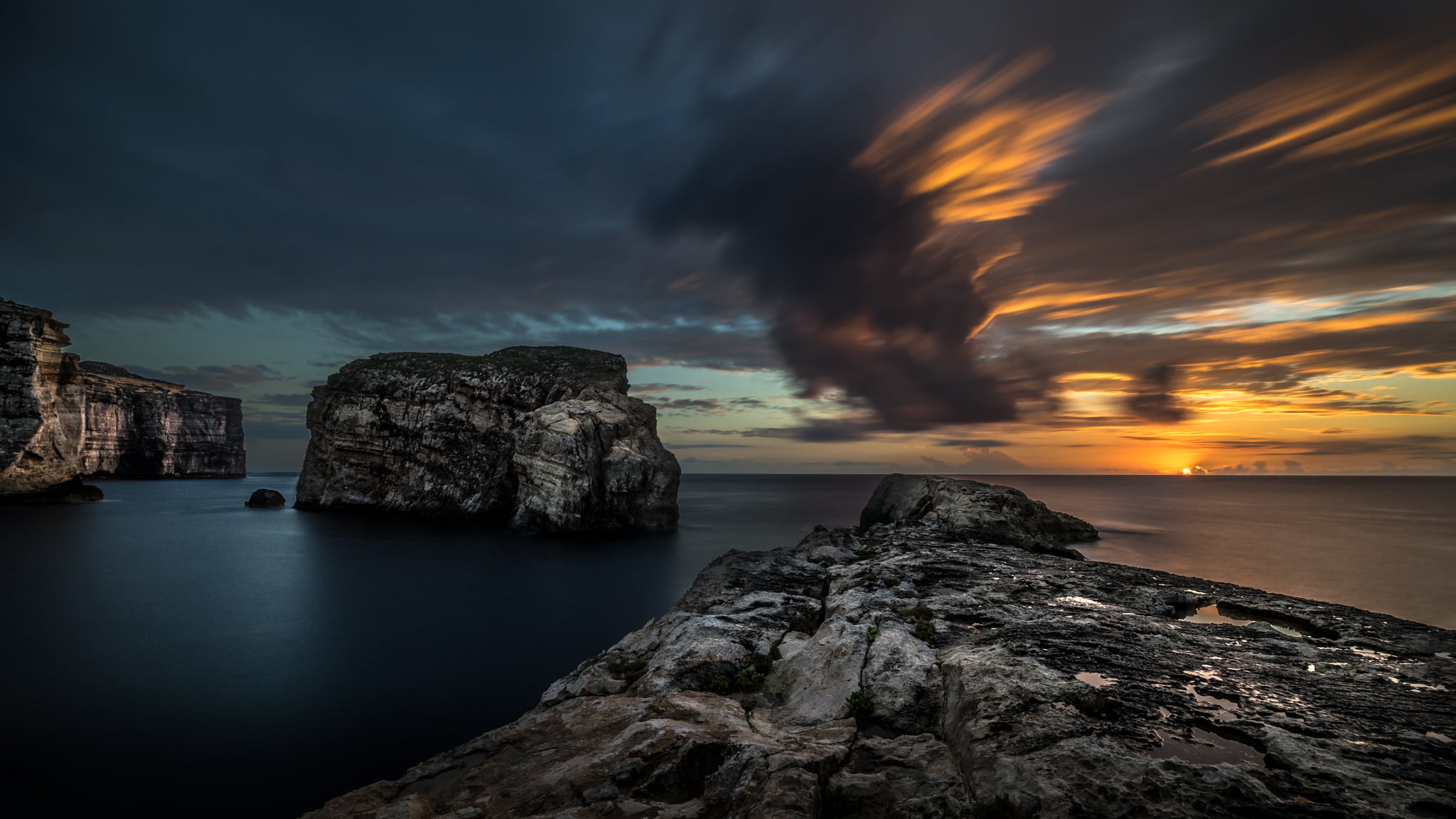 Fungus Rock And Sunset - HD Wallpaper 