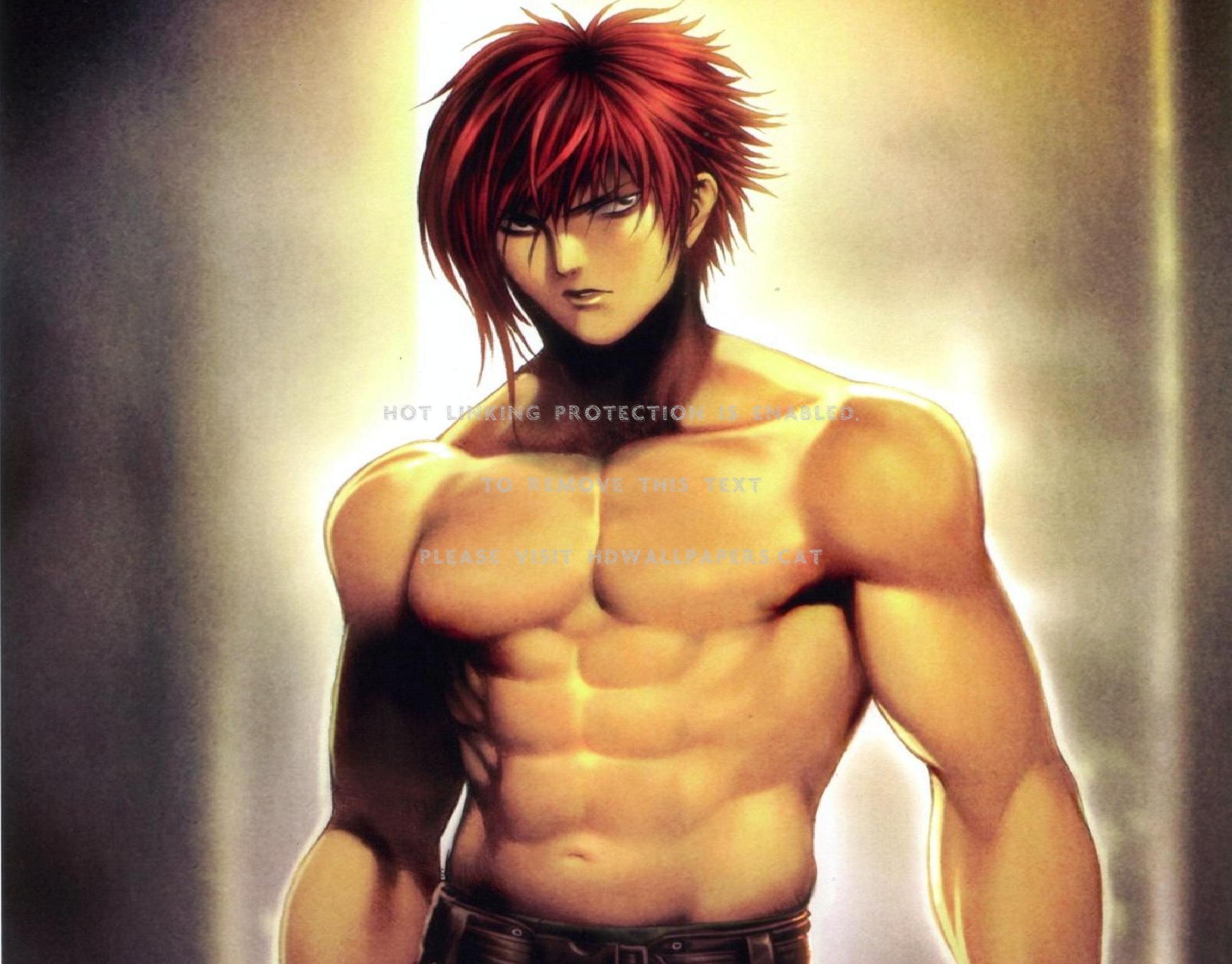 Baki The Grappler Hanma Muscles Red Hair - Baki The Grappler Muscles - HD Wallpaper 