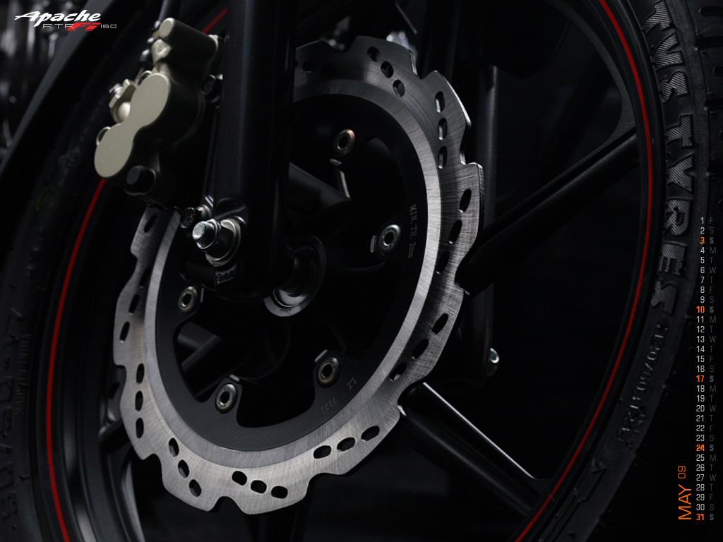 Tvs Apache Rtr 160 Fi Calendar Photos - Apache Rtr 160 Disc Plate - HD Wallpaper 