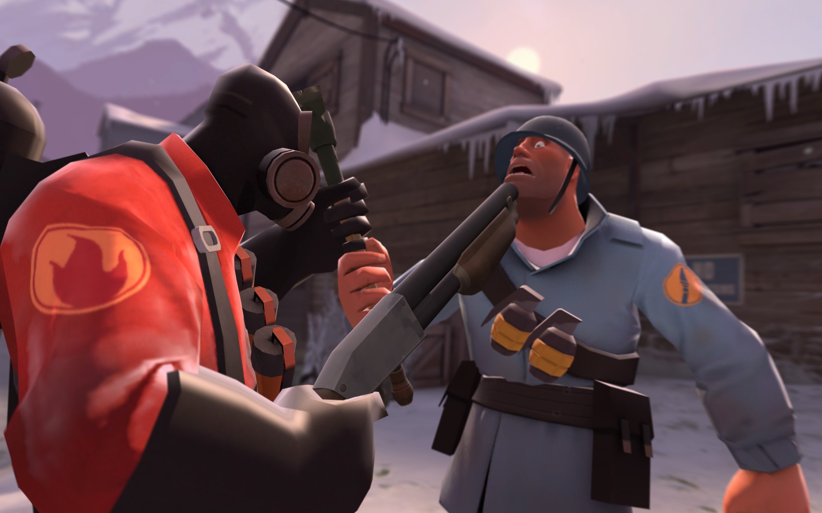 Soldiers Pyro Wallpaper - Tf2 Pyro Shotgun - HD Wallpaper 