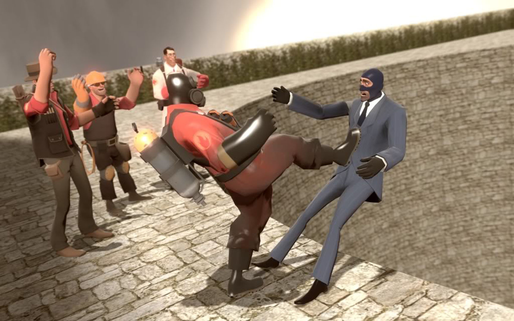 Spy Kicked Over Cliff - Background Tf2 Spy - HD Wallpaper 