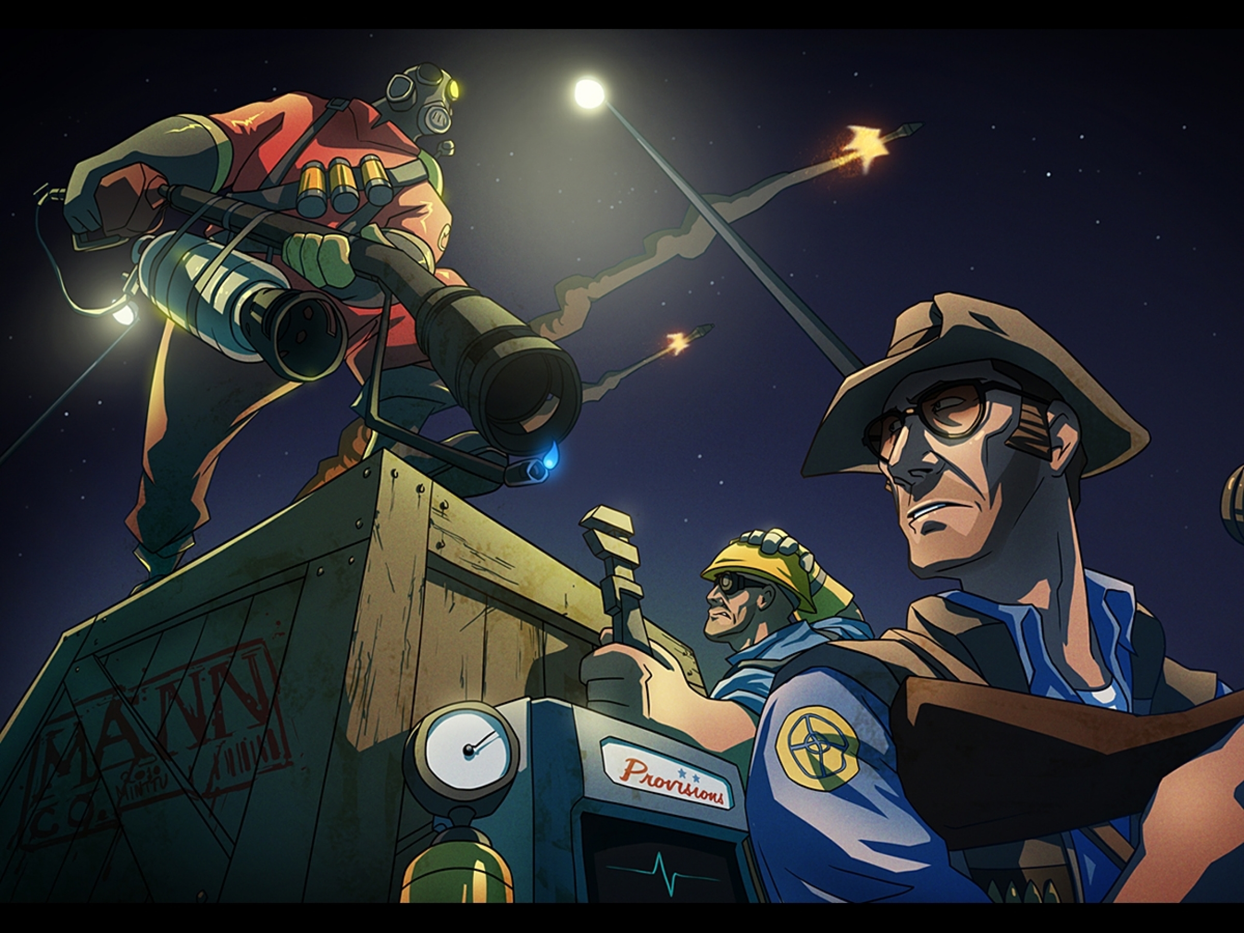 Engineer Tf2 Pyro Tf2 Sniper - Team Fortress 2 Arsonist - HD Wallpaper 