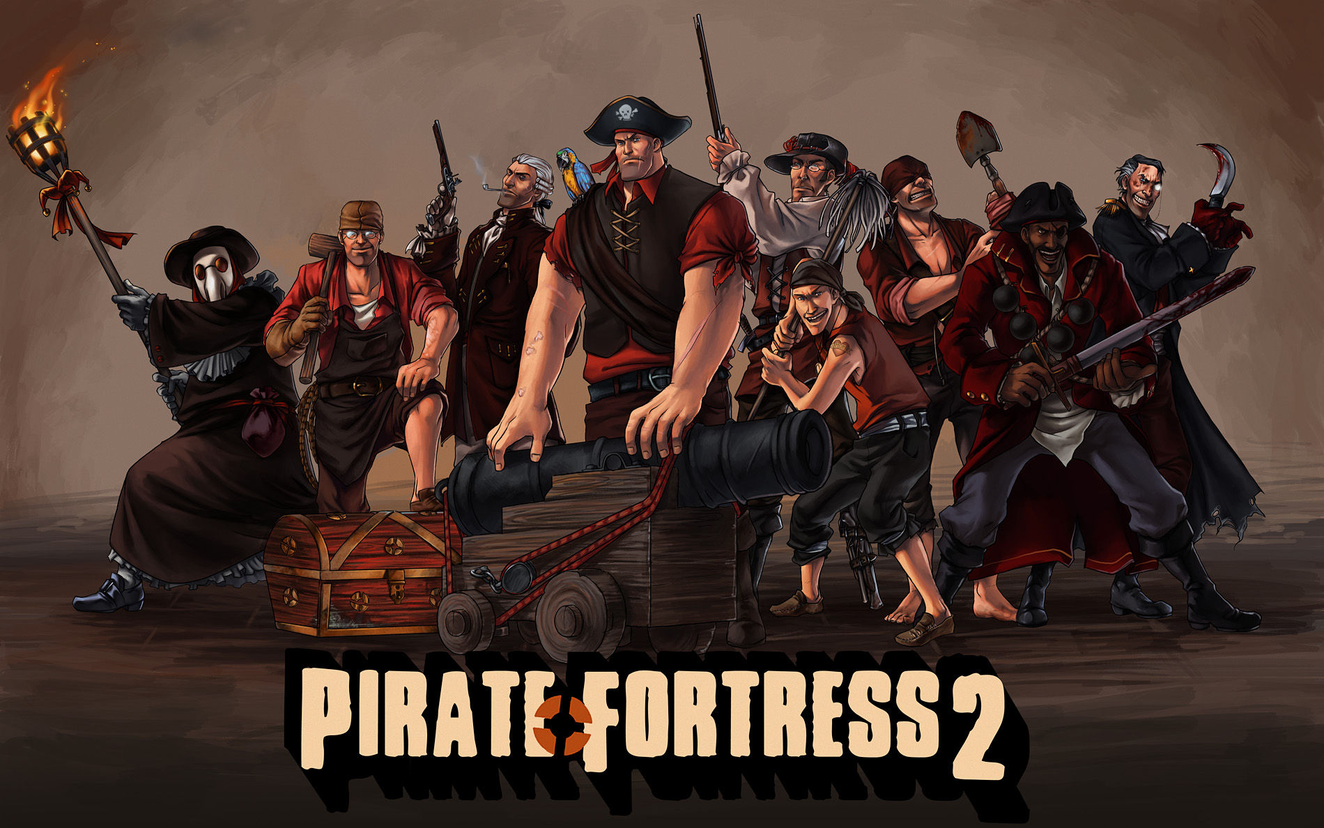 Pirate Fortress Team Fortress 2 Gabe Newell Portal - Team Fortress 2 Cover - HD Wallpaper 
