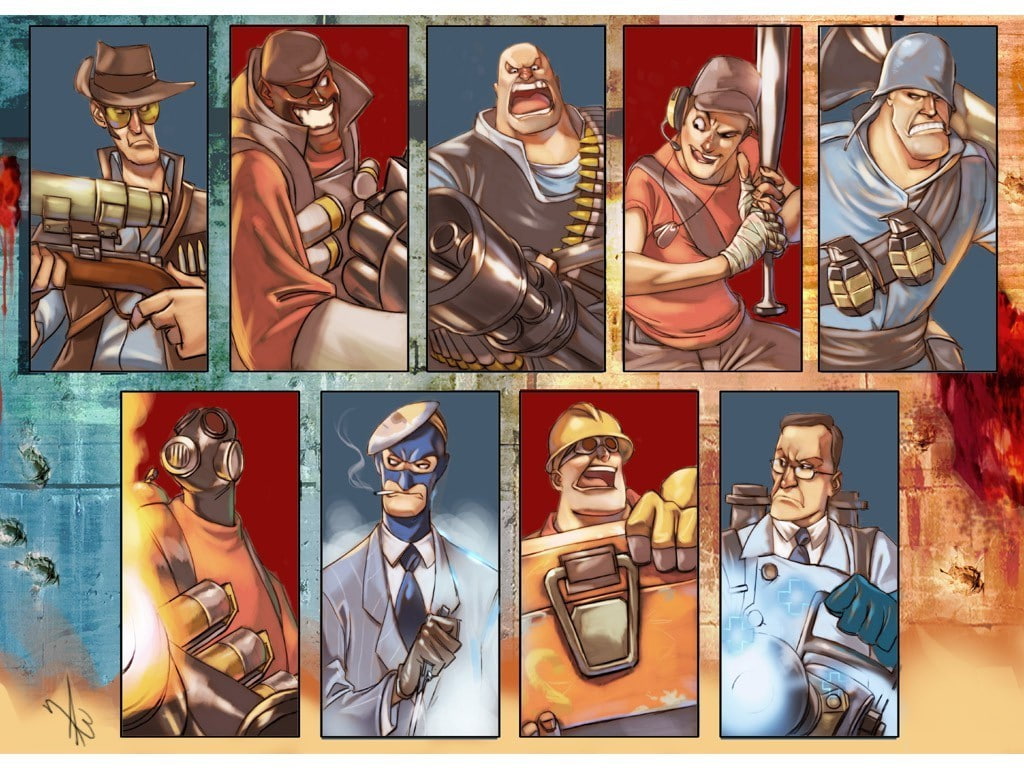Team Fortress 2 Scout And Spy - HD Wallpaper 