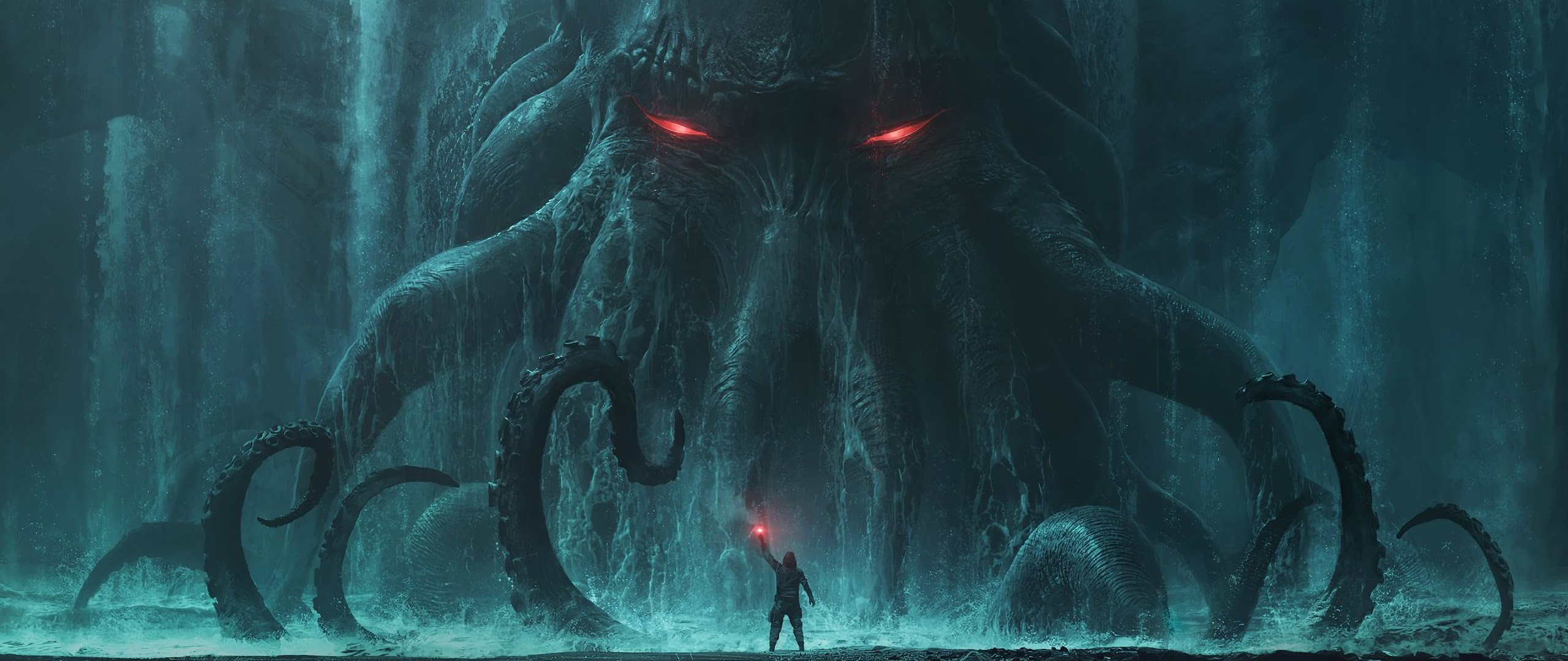 Fantasy, Monster, Cthulhu, 4k, - Lovecraft Cthulhu - HD Wallpaper 