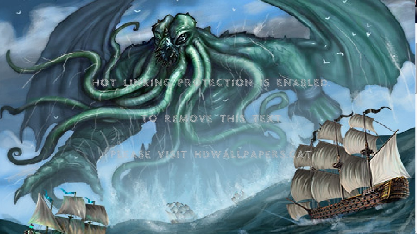 Cthulhu Monster Pirate Clan Games - Dragon - HD Wallpaper 