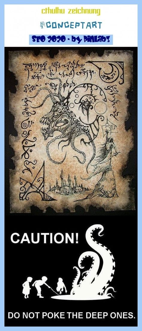 Cthulhu Zeichnung - H. P. Lovecraft - HD Wallpaper 