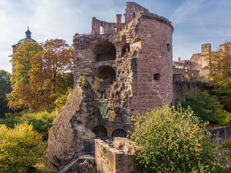 Ruin, Fortress, Masonry, Heidelberger Schloss, Architecture, - Heidelberg Castle - HD Wallpaper 