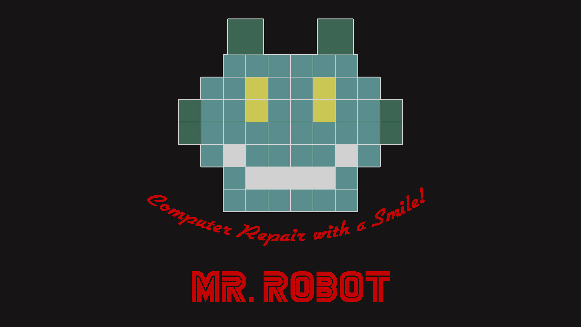 Robot Computer Repair With A Smile - Fsociety Logo De Mr Robot - HD Wallpaper 