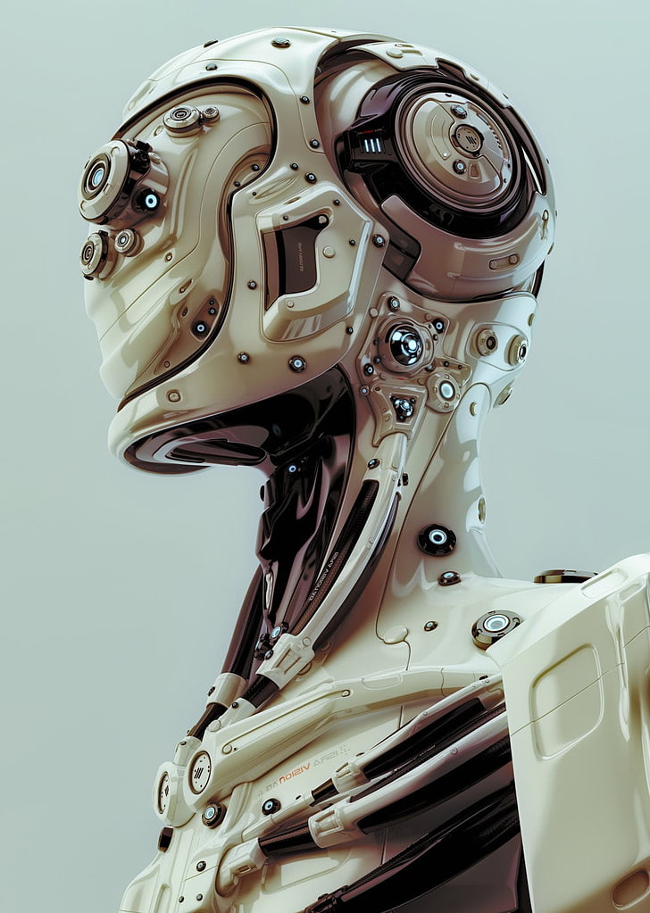 Robot Portrait Art - HD Wallpaper 