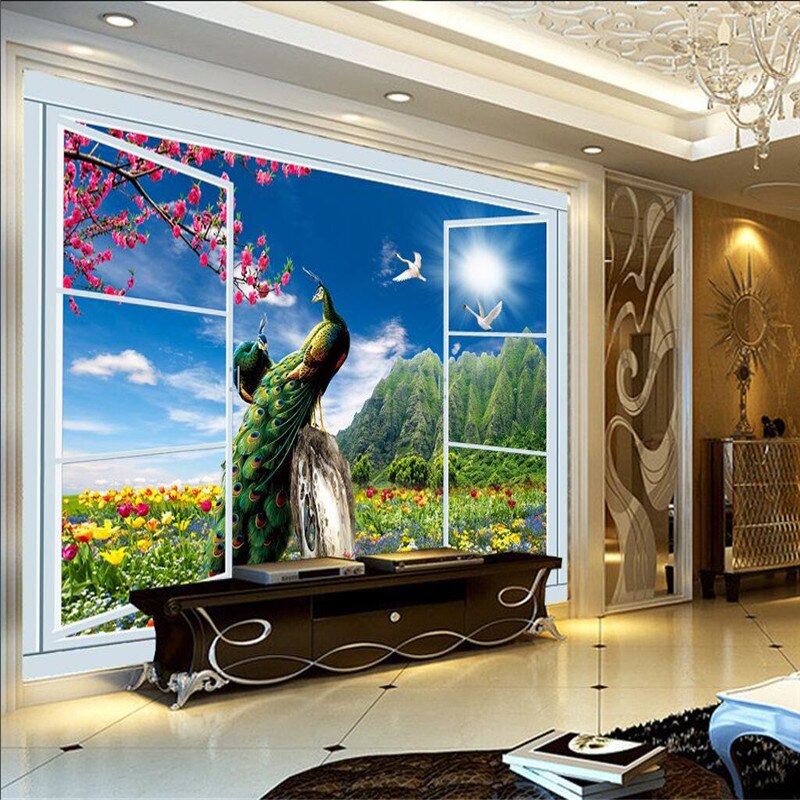 Peacock Scenery - HD Wallpaper 