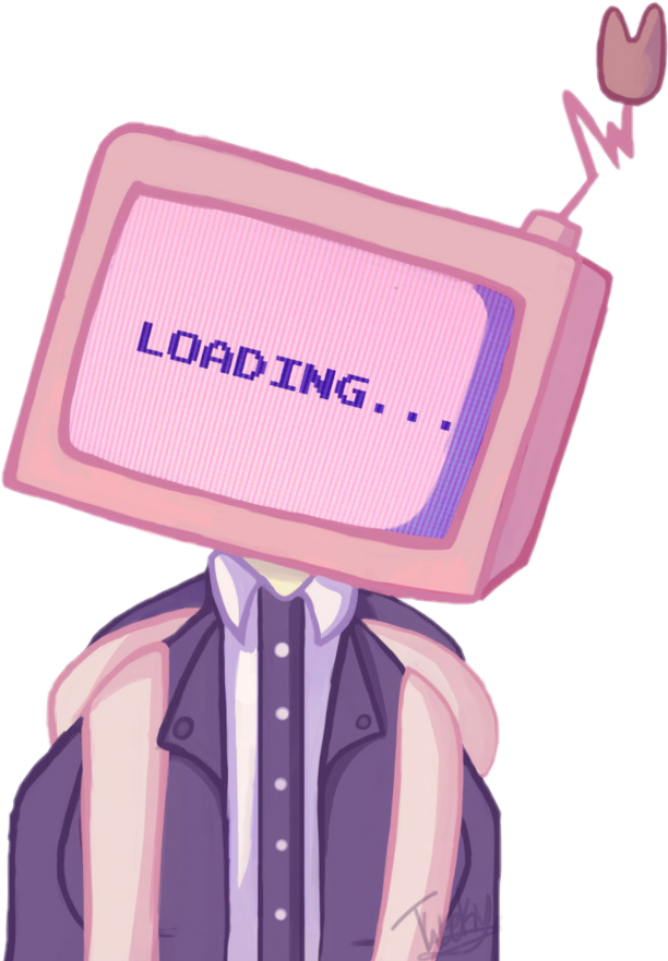 #sticker #pastel #robot #wallpaper #pastelbackground - Glitch Drawing - HD Wallpaper 