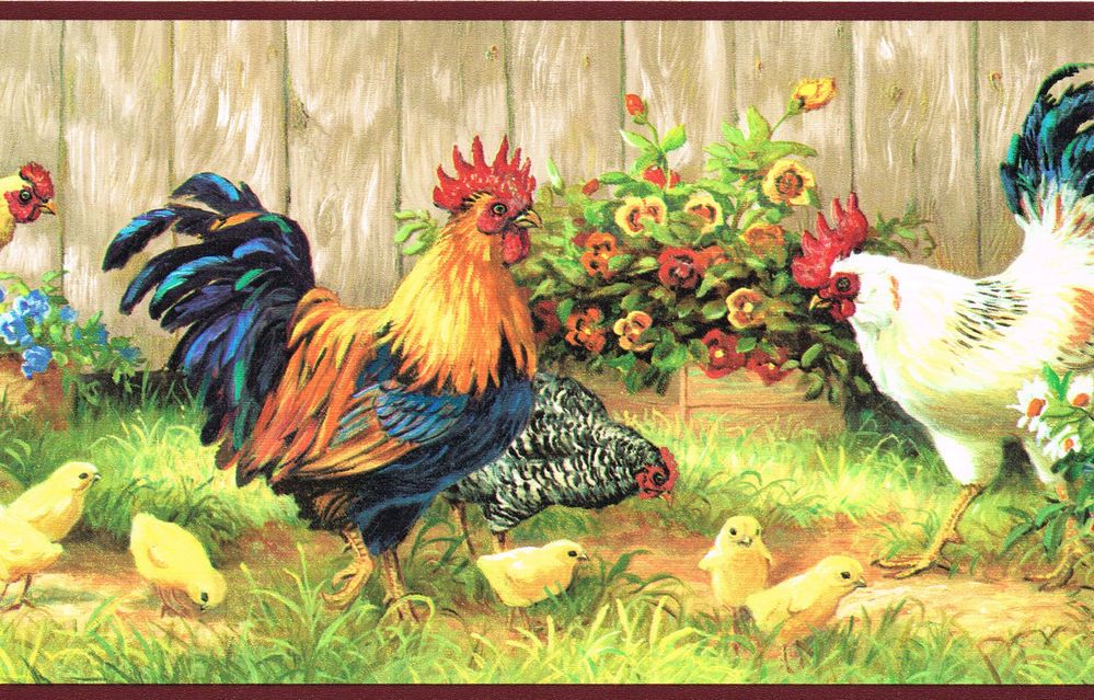 Hen And Rooster Cross Stitch Patterns Free - HD Wallpaper 