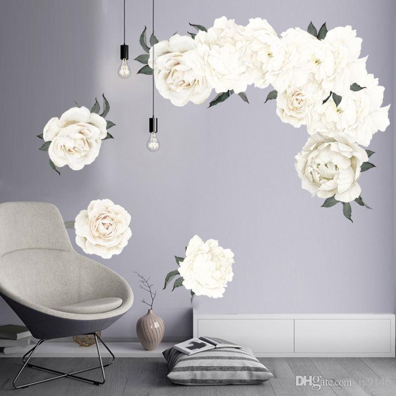 Amazon Wall Stickers Of White Flowers - HD Wallpaper 