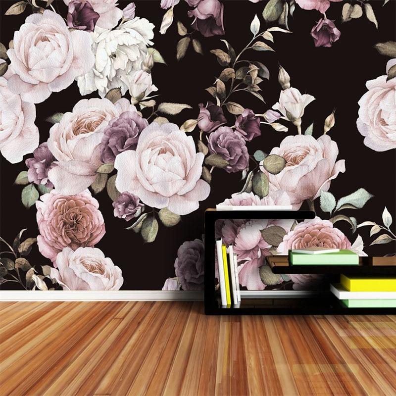 Mural Peony And Roses - HD Wallpaper 