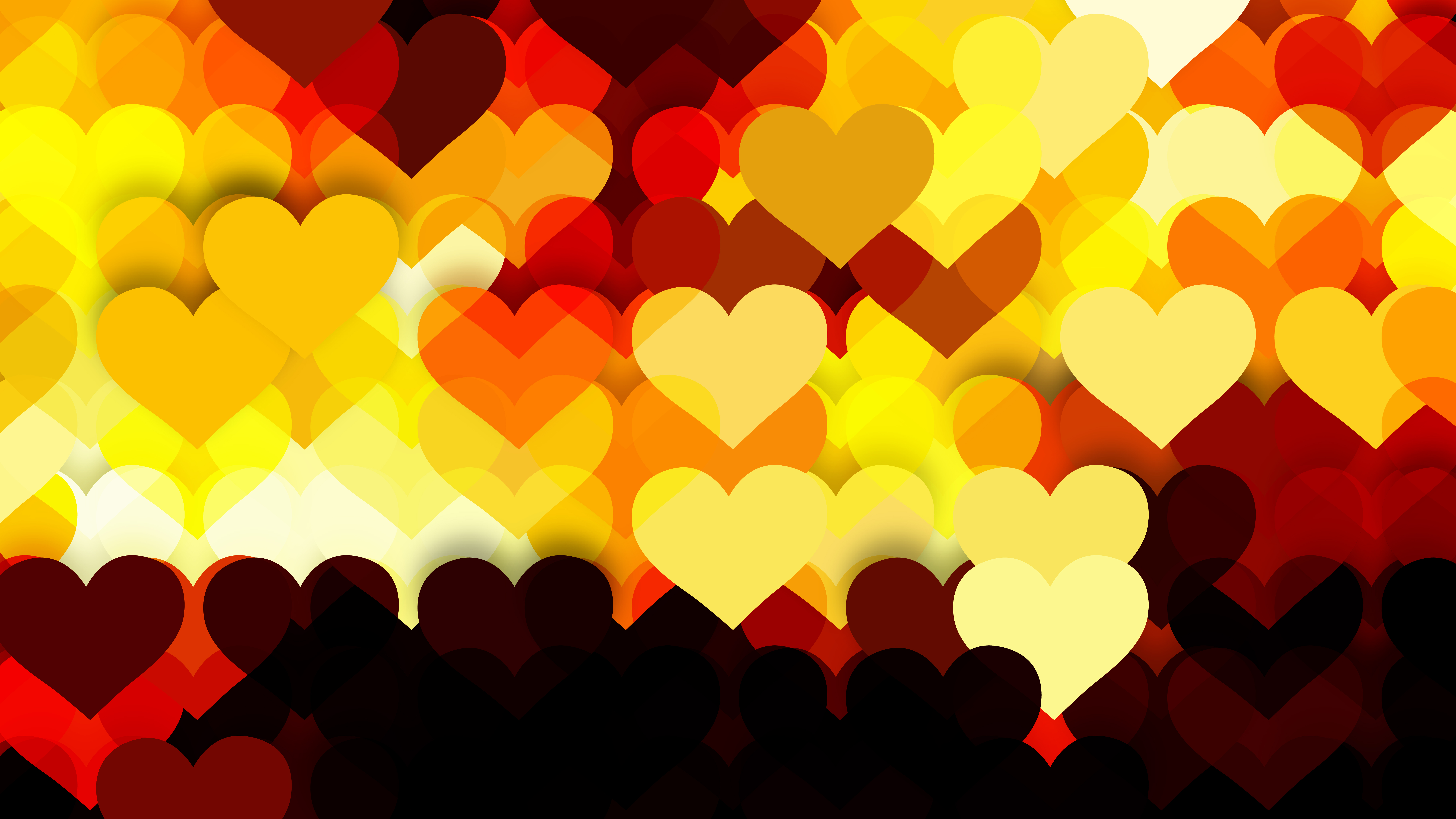 Orange And Black Heart Wallpaper Background - Heart - HD Wallpaper 