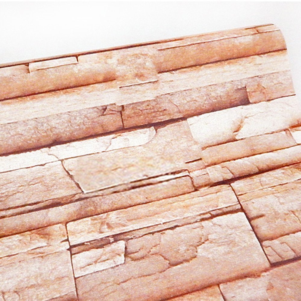 Yifely Country Brick Pattern Peel & Stick Pvc Wallpaper - Lumber - HD Wallpaper 