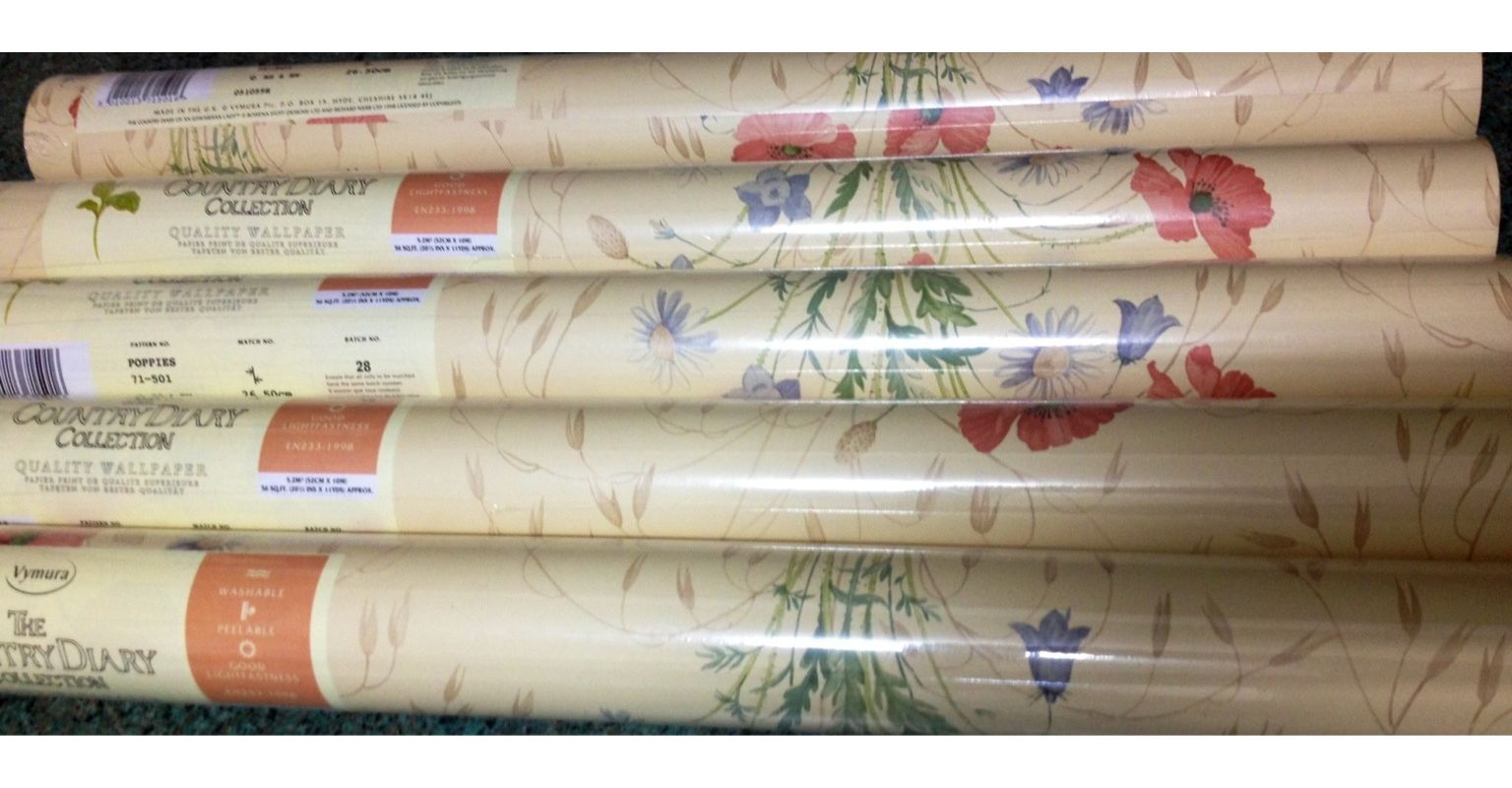New, Sealed 5 X Rolls Of Country Diary Poppies Collection - Literary Fiction - HD Wallpaper 