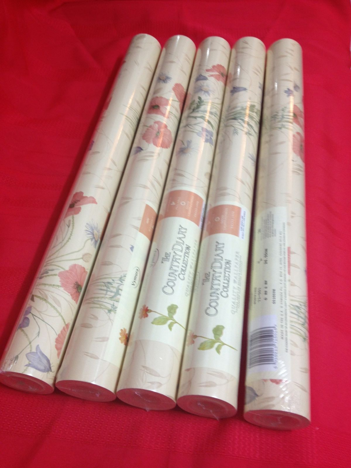 New, Sealed 5 X Rolls Of Country Diary Poppies Collection - Literary Fiction - HD Wallpaper 