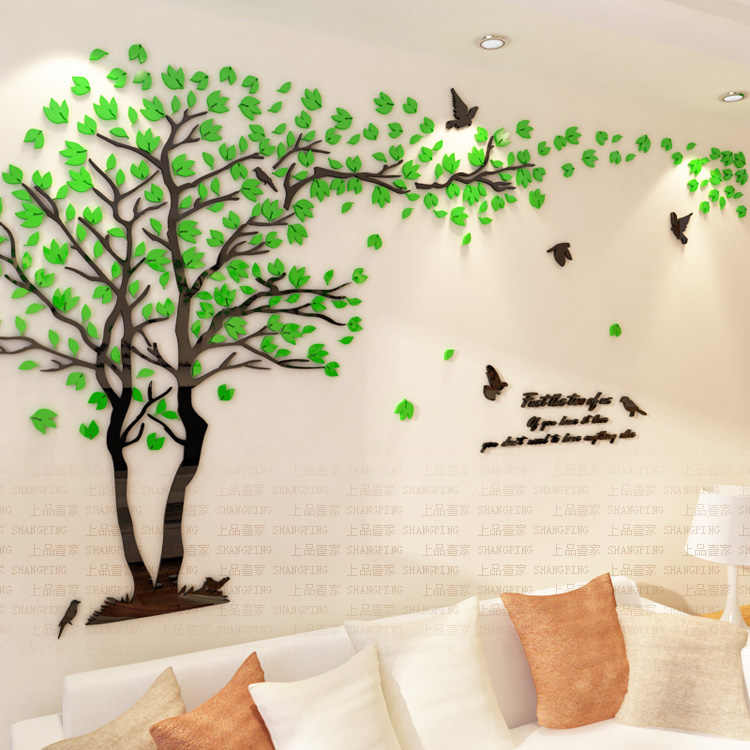 New Arrival Lovers Tree Acrylic Crystal Wall Stickers - Ebay Wall Tree Stickers - HD Wallpaper 