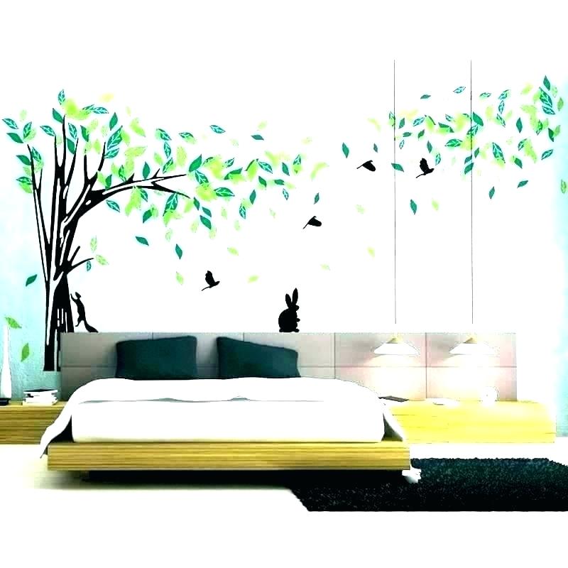 Wall Art Decor Stickers Wall Art Trees Wall Trees Stick - Wall Stickers Bedroom - HD Wallpaper 