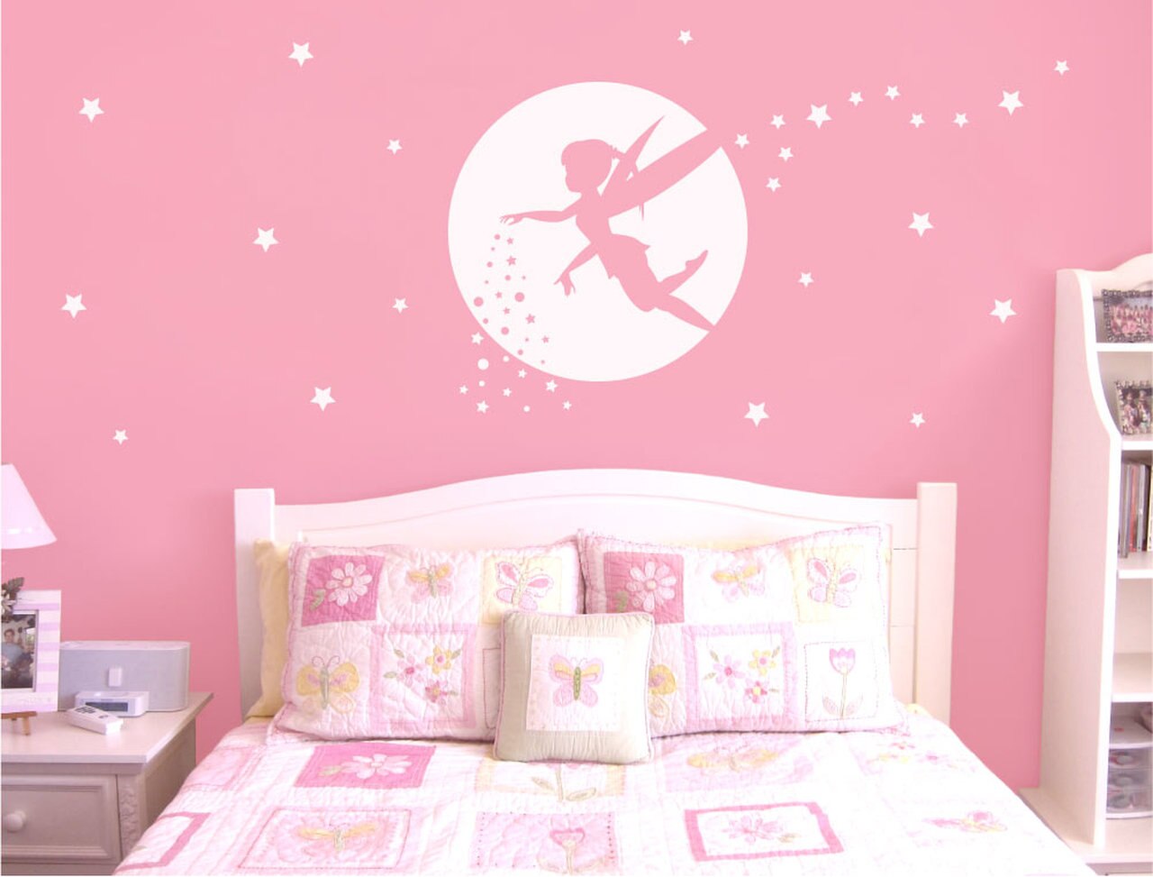 Pink Girls Bedroom Wall Stickers - HD Wallpaper 