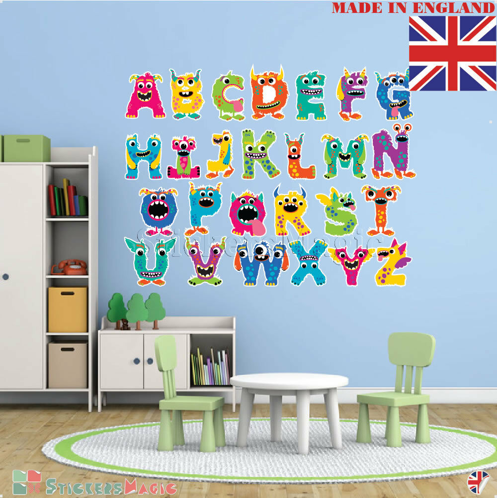 Alphabet Wall Stickers Large - HD Wallpaper 