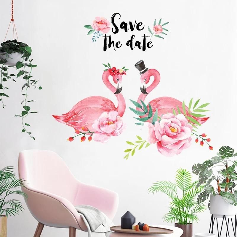 Adesivos De Quarto Com Flamingos - HD Wallpaper 