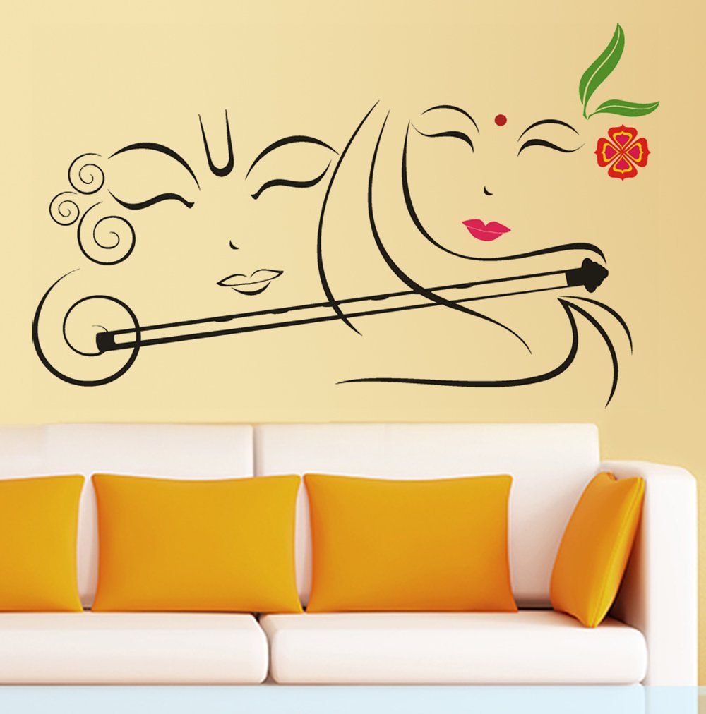 Radha Krishna Wall Design - 1000x1012 Wallpaper 