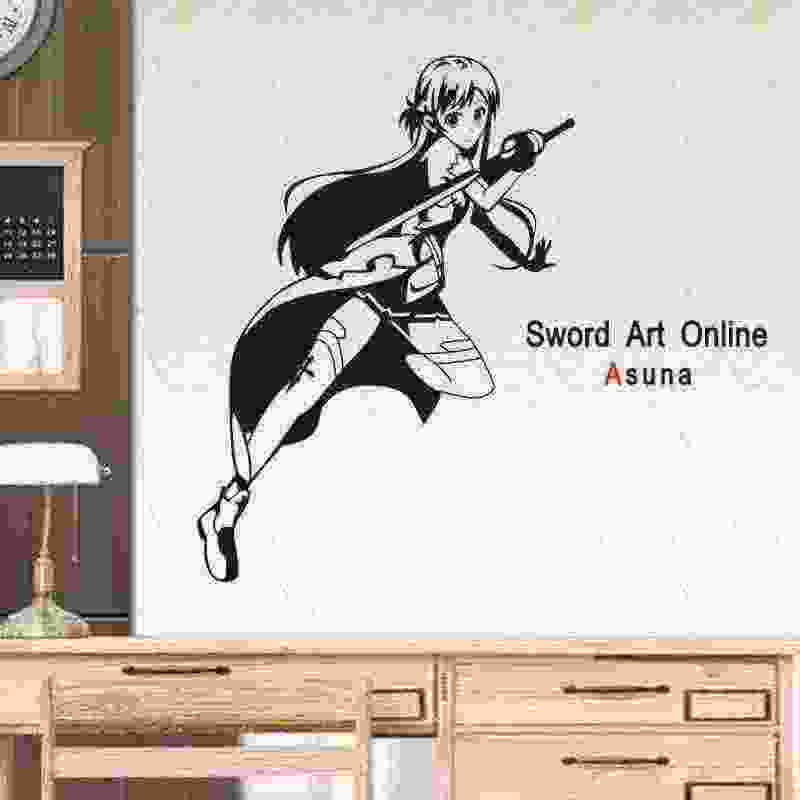 Sword Art Online Sticker Anime Cartoon Asuna Car Decal - Decal - HD Wallpaper 