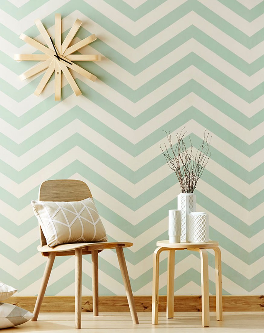 Tapisserie Scandinave Verte - HD Wallpaper 