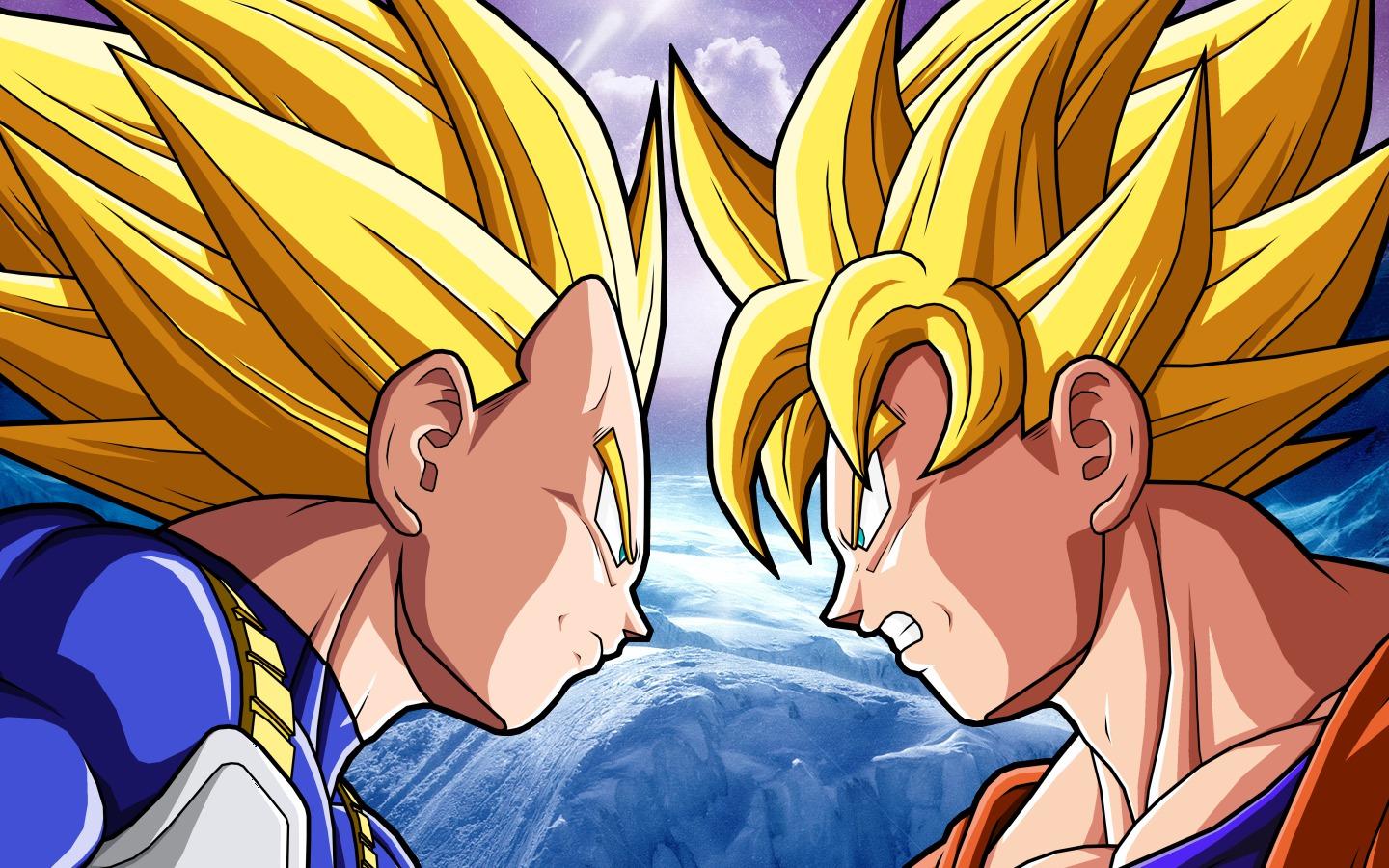 Goku Ssj Vs Vegeta - HD Wallpaper 