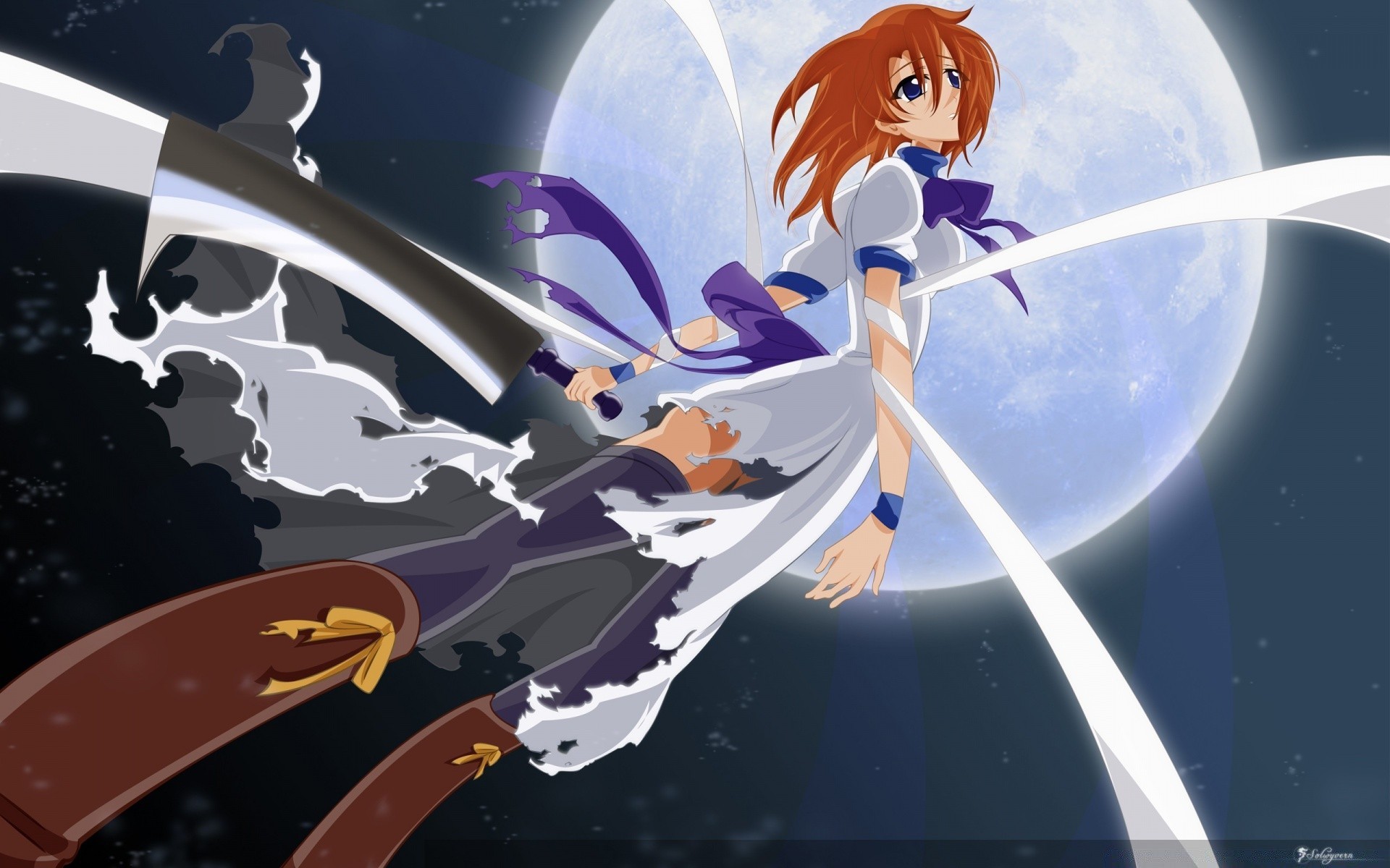 Anime Moon Illustration Planet Fantasy Desktop Ball-shaped - Higurashi No Naku Koro Ni Kai - HD Wallpaper 