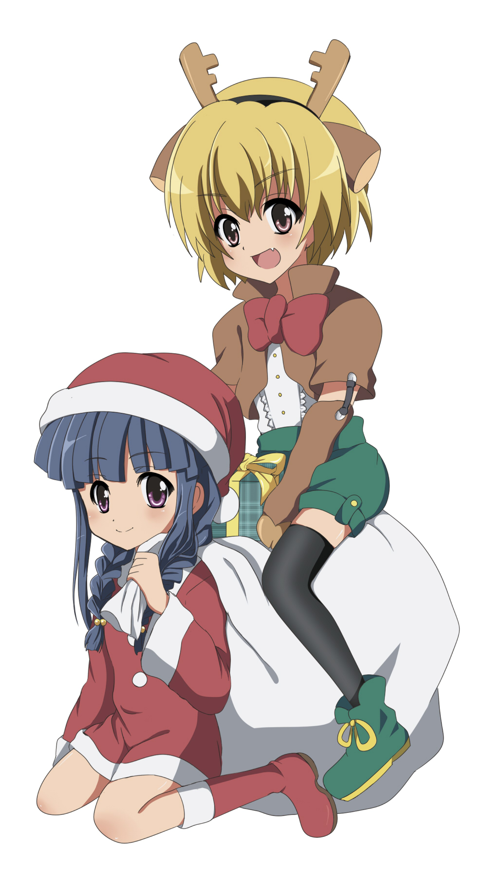 Higurashi No Naku Koro Ni Furude Rika And Satoko Houjou - Cartoon - HD Wallpaper 