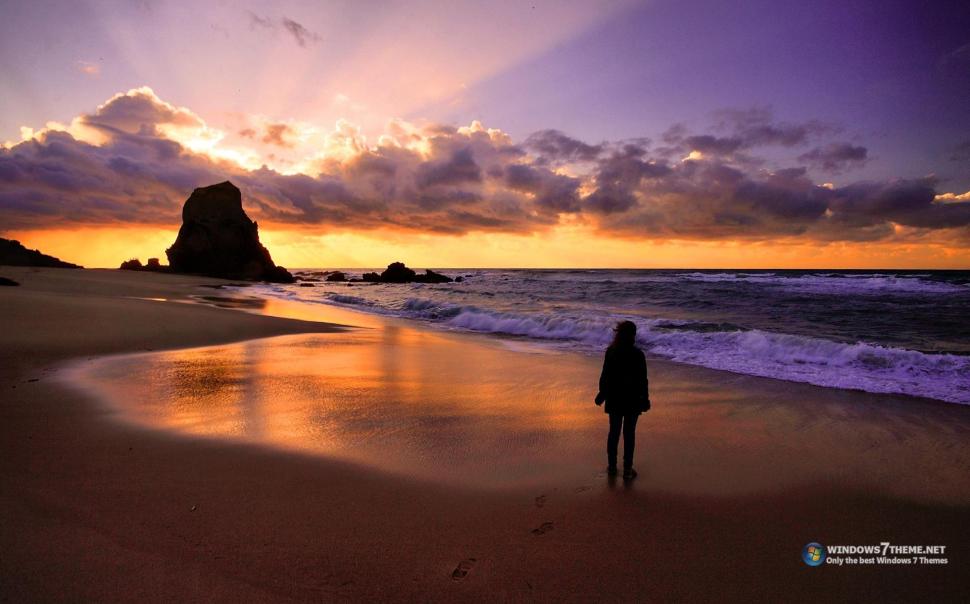 Aprecio O Por Do Sol Wallpaper,pessoa Hd Wallpaper,praia - Natureza Wallpaper Hd - HD Wallpaper 